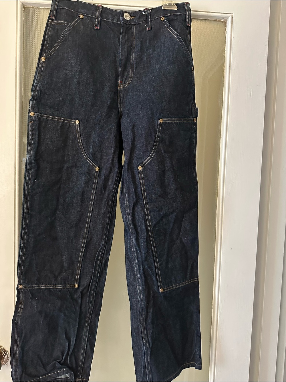 Men's Elwood Dark Blue Double Knee Jeans